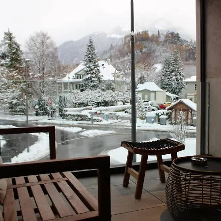 Mountain View Luxury Apartment At Interlaken West Station With Balcony, Ac And Bbq